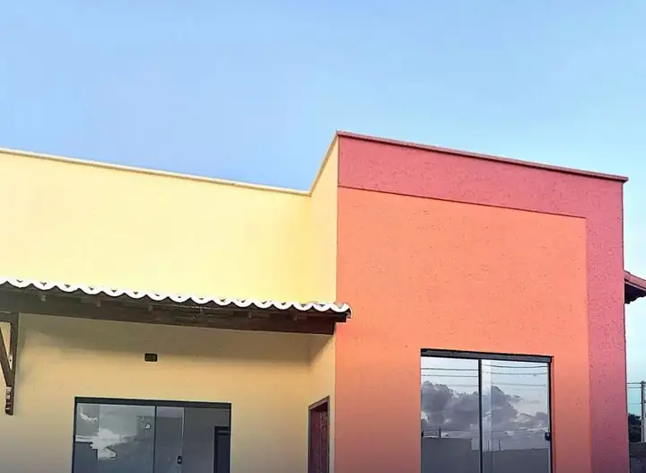 Fachada da casa de 50 m²